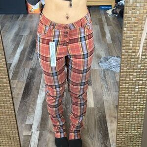 Colorful plaid women’s pants